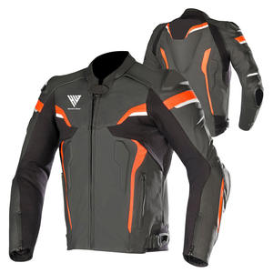 OEM Custom Wholesale Men's <b>Genuine</b> Racing Leather Jacket For Breathable Adults Plus Size With Logo Motorbike Jacket - Product Image 1