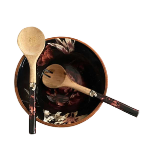 Mesa de comedor con estampado floral, cuencos para mezclar alimentos, madera de bambú, patrón de aspecto único clásico, cuencos para mezclar alimentos a un precio razonable - Product Image 3