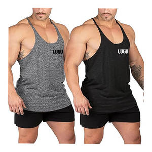 Haute qualité hommes personnalisé coton Muscle Gym course Stringer débardeurs musculation Fitness débardeurs faits pour les entraînements - Product Image 4