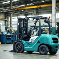 Chariot élévateur diesel LEITENG CPD-35 de 3,5 tonnes, mât à 3 étages, pneus pleins, capacité tout-terrain, haute visibilité, forte capacité de levage
