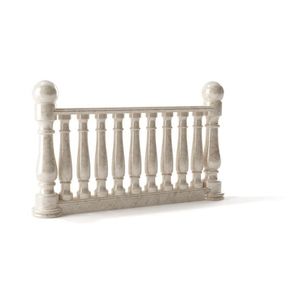 Rampe d'escalier en marbre beige, balustre décoratif en marbre, balustrade en pierre de marbre pour intérieur et extérieur - Product Image 6