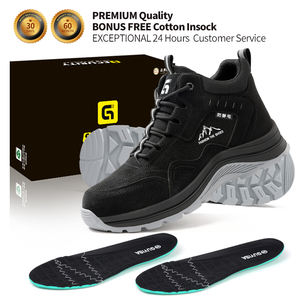 GUYISA Workwear Series Botas DE SEGURIDAD antiestáticas Microfibra Upper High Top <span class=keywords><strong>Safety</strong></span> Sneakers Botas DE SEGURIDAD amarillas y marrones - Product Image 5