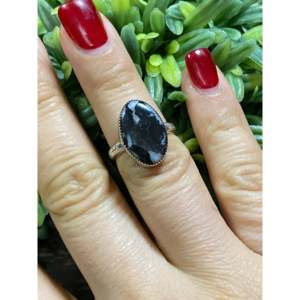 Natural White Buffalo Sterling Silver Statement <b>Ring</b> Size 6.25 <b>for</b> <b>Men</b> - Product Image 2