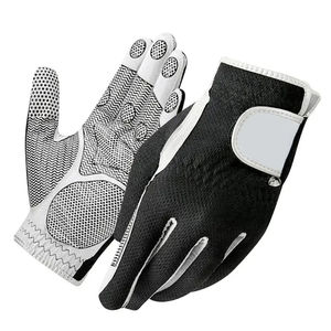 High Quality Sheepskin Synthetic Leather Men's Unisex Golf Gloves Custom Logo for Sports - Product Image 1