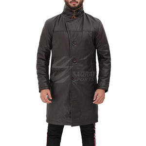 Abrigo de cuero informal para hombre de nuevo diseño de invierno de gran venta, servicio OEM de alta calidad, abrigo de cuero a bajo precio - Product Image 5