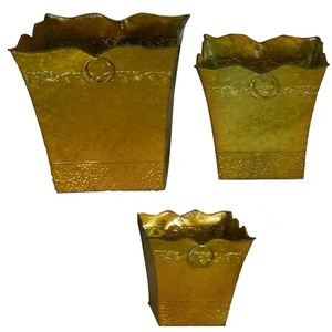 Llamativa maceta de metal con construcción de alta calidad, ideal para vegetación interior y exterior y exhibición moderna para el hogar - Product Image 6