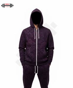 ชุดเสื้อมีฮู้ดแบบสวมหัวพิมพ์ลายแบบกำหนดเองชุดเสื้อสวมหัวแขนยาวปักลายแบบปะติดและกางเกงชุดวอร์ม - Product Image 3