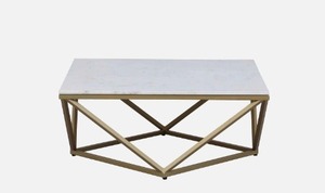 Living Room Furniture Luxury <b>Table</b> With Large White <b>Marble</b> Display - Product Image 4