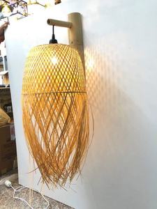 Tissé à la main bambou tissé en gros intérieur pour la maison rotin abat-jour lustre pendentif Design Vintage accessoires suspendus lumières - Product Image 6