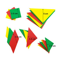 Rompecabezas Tangram de Plástico Suave No Tóxico de 21 Piezas para Niños de 5 a 7 Años, 3 Colores