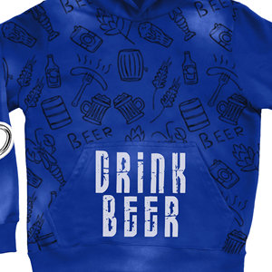 Sudaderas con Capucha Extra Grandes con Cierre y Forro Polar Vintage de Invierno con Impresión Digital de Logotipo Personalizado, 100% Algodón Ecológico - Product Image 3