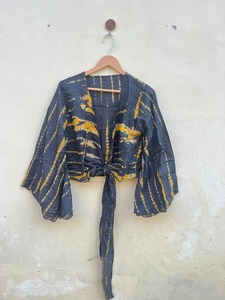 Bohemian Gypsy Lụa Áo Cổ Điển Bùng Tay Áo Bọc Top Hippie Của Phụ Nữ Lụa lên Chu Kỳ Top Đảng Cho Món Quà Chuông Tay Áo Áo Hàng Đầu - Product Image 6