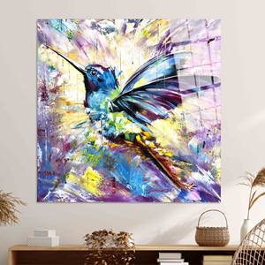 Impresión en lienzo abstracta vibrante: Obra de arte moderna para decoración del hogar, arte en vidrio templado - Product Image 1