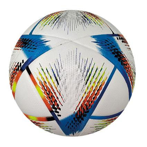 Balón de fútbol personalizado blanco azul amarillo estrella PU cuero cosido a máquina tamaño 5 Partido de entrenamiento uso duradero respetuoso con el medio ambiente del cliente - Product Image 3
