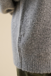 Pull en mohair tricoté moelleux sur mesure, prix abordable, poids lourd, chaud, col rond, couleur unie, pull pour homme - Product Image 6