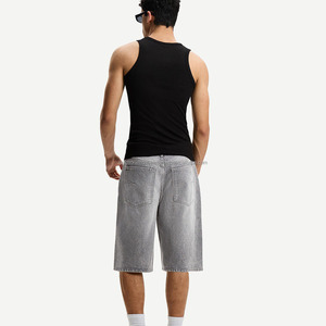 100% algodón Puff estampado Streetwear Casual Teares pantalones cortos pantalones de chándal para hombres pantalones cortos de mezclilla para hombres - Product Image 6