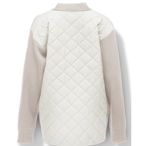 Beige Winter Solid Rib Knit <b>Cardigan</b> for <b>Women</b> Button Front <b>Longline</b> Sweater with Contrast Patch Pockets Soft Cozy Everyday Wear - Product Image 4