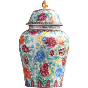 Urne funéraire en métal commémorative classique de style européen pour adultes Design floral bleu Fabriqué à la main Disponible au prix de gros - Product Image 2