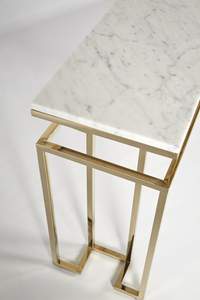 โต๊ะคอนโซลห้องนั่งเล่นหรูหราทันสมัยโครงฐาน MS เรขาคณิตเรียบง่าย - Product Image 5