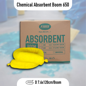Universal Chemical Absorbent Small Boom 650mm for Chemical Spill Control and Leak Containment - Product Image 2
