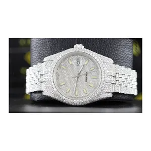 프리미엄 품질 풀 다이아몬드 시계 Moissanite 다이아몬드 시계 저렴한 가격에 가능