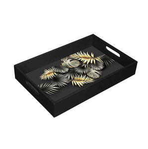 PLATEAU DÉCORATIF ROND EN BOIS COUPÉ Plateau de service rond en bois Grand plateau rond en bois par glowin fashion - Product Image 5