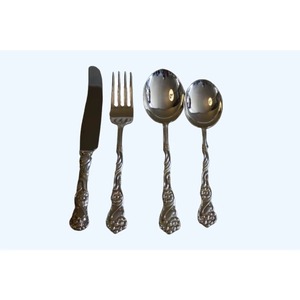 Ensemble de 5 couverts en acier inoxydable, cuillère, couteau, fourchette, ustensiles de cuisine, café, couverts plaqués or pour la maison - Product Image 2