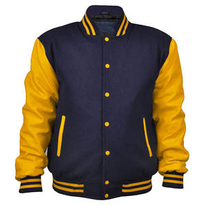 Chaqueta Varsity Estilo Urbano al por Mayor, Nueva Llegada, Chaqueta Bomber para Hombre con Bordado en Lona, Cuello Alto, Chaqueta Letterman - Product Image 1