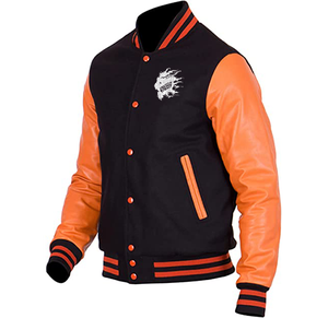 Chaqueta Varsity de Béisbol para Hombre, Estilo Letterman, Cuello Alto, Impermeable, Resistente al Viento, Poliéster/Nailon, Personalizable, Ropa Deportiva Informal - Product Image 5