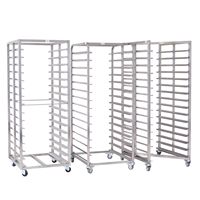 Chariot de séchage de boulangerie en acier inoxydable à 15 niveaux, 1750x815x665mm, 30 plateaux, chariot de séchage pour fumoir, sécheur à saucisses et à viande