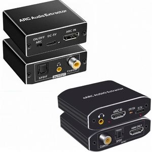 Extracteur audio HDMI ARC 192KHz HDMI ARC EARC TV <span class=keywords><strong>vers</strong></span> <span class=keywords><strong>adaptateur</strong></span> de canal de retour Audio stéréo <span class=keywords><strong>SPDIF</strong></span> numérique Toslink <span class=keywords><strong>optique</strong></span> <span class=keywords><strong>coaxial</strong></span> - Product Image 3