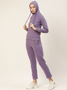 Women Winter Solid Fleece Long Sleeves Pullover Hoodies <b>Straight</b> Leg Sweat Pants Tracksuit Set Elastic Waist Fitness Yoga - Product Image 2