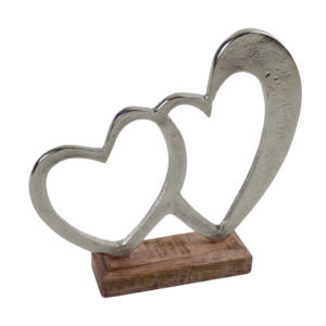 Metal <b>Heart</b> Shape Table <b>Top</b> Abstract Sculpture in Brass Antique for Office Desk Best Quality Metal Living Room Sculpture - Product Image 2