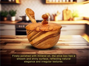 Tazón de mezcla hecho a mano ecológico de madera de acacia natural para uso seguro de alimentos resistentes por Chefs & Bakers de alta calidad - Product Image 4