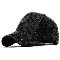 Casquette de baseball personnalisée en gros, casquette snapback en acrylique cristal, hip pop, strass, casquettes de baseball brillantes de luxe pour hommes
