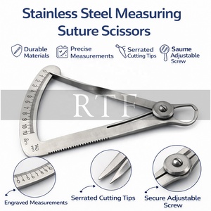 เครื่องมือวัดขนาดมงกุฎฟัน 0–10 มม. ทำจากสแตนเลส สำหรับงานทันตกรรมจัดฟัน วัดขนาดขี้ผึ้ง โลหะ เครื่องประดับ และหิน - Product Image 2