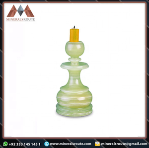 ที่ใส่เทียนโต๊ะหินโอนิกซ์ดีไซน์ใหม่2023มีคุณภาพดีของตกแต่งบ้านการแกะสลักสไตล์ความรักอัตราการขายส่ง - Product Image 2