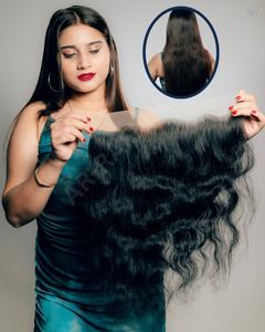 Frontals en dentelle HD 13x6, cheveux vierges Remy péruviens et indiens à 100%, poids de 100 grammes, double trame, double trame machine, double trame, AR-RAFI IMPEX All - Product Image 4