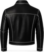 Veste de camionneur en cuir d'agneau brun vieilli pour hommes - Veste de motard vintage authentique pour hommes, style western
