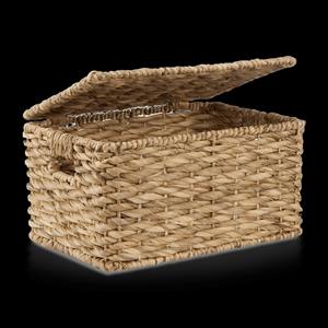 Boîte de rangement en jacinthe d'eau tressée, écologique, décoration naturelle pour la maison et la maison, vente en gros du Vietnam - Product Image 6