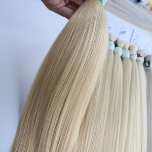 Extensions prix usine en vrac vietnamien Remy Machine Double trame naturelle droite Super Double dessiné 100 grammes 60 cm couleur claire - Product Image 4