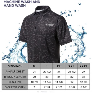 Polo de Golf entièrement imprimé avec un matériau de meilleure qualité. T-shirt de Golf respirant entièrement imprimé pour hommes - Product Image 6