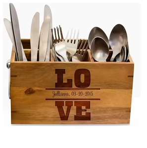 Porte-couverts en acier inoxydable pour comptoir de cuisine, ustensiles de cuisine, support de rangement, design artisanal, finition métallique - Product Image 5