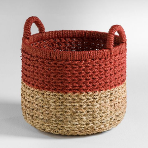 Cesta de almacenamiento de algas marinas de diseño rústico hecha a mano decoración del hogar para mayoristas precio barato - Product Image 2