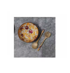 Bols de service modernes et écologiques faits à la main avec finition émaillée sans danger pour les aliments Bols en bois accrocheurs Top Trending - Product Image 6