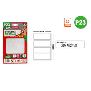 Etichette adesive per ufficio P23 5H 38x102mm - Product Image 1
