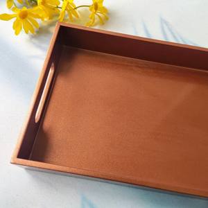 Vitrapro-bandeja con logotipo personalizado con mango, pintura lacada, bandeja decorativa artesanal, venta al por mayor de fábrica - Product Image 5