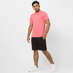 Pas cher Prix hommes Simple couleur unie respirant ample décontracté col rond t-shirts Fitness t-shirt hommes - Product Image 4