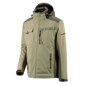 Chaquetas Softshell Personalizadas al por Mayor, Diseño Ajustado, para Hombre, con Capucha, Resistentes al Viento, Repelentes al Agua, Estilo Casual Moderno - Product Image 2