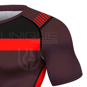 Body Building Poliéster Hecho Rash Guard Fitness Wear Mangas cortas Rash Guard Venta caliente Mangas cortas Rash Guard - Product Image 6